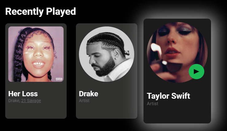 spotify cards